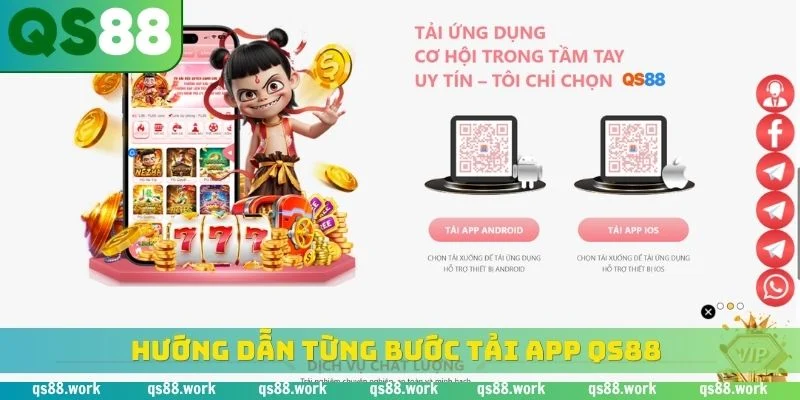 Hướng dẫn từng bước tải app QS88