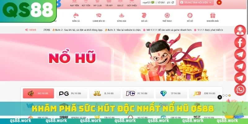 Khám phá sức hút độc nhất nổ hũ QS88